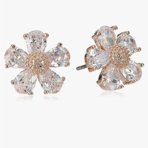 NWT Betsey Johnson Crystal Flower Stud Earrings